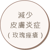 減少皮膚炎症（玫瑰痤瘡）